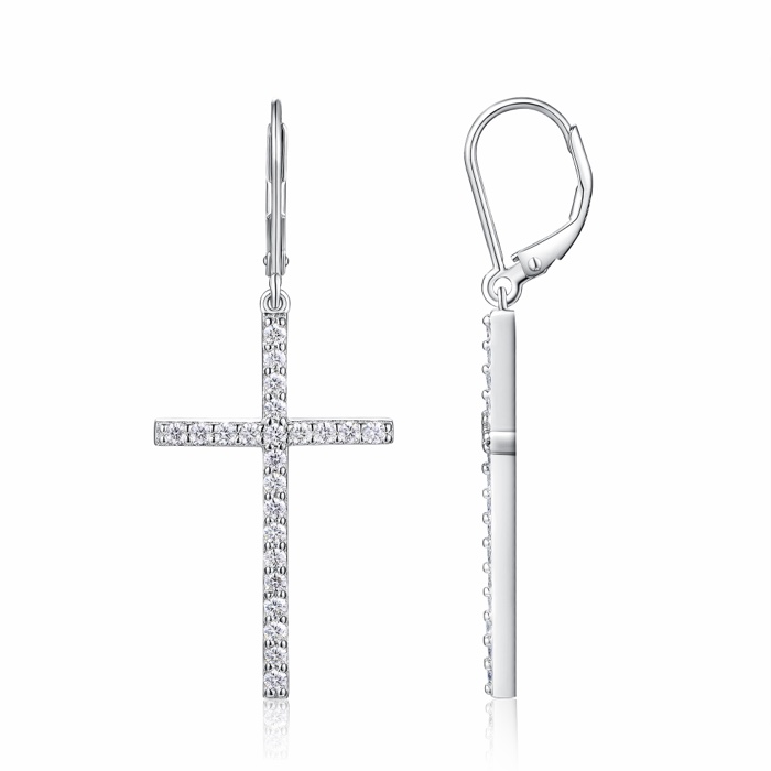 Alette Cross Drop Earrings