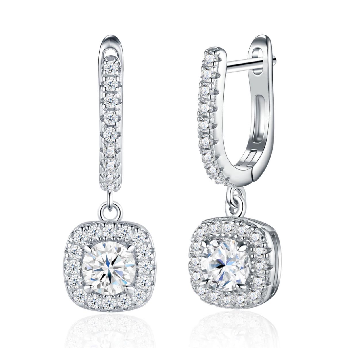 Brigitte Cushion Drop Earrings