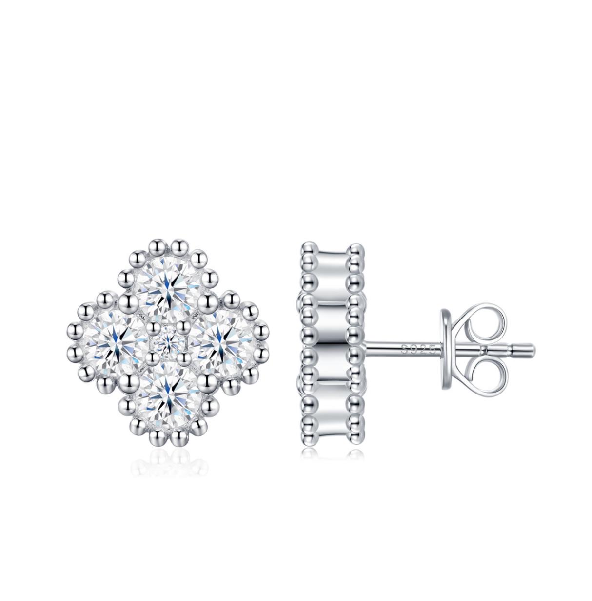 Irisine Flower Stud Earrings