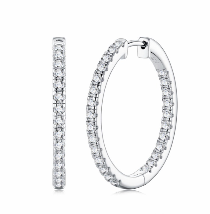 Undine Pavé Hoop Earrings