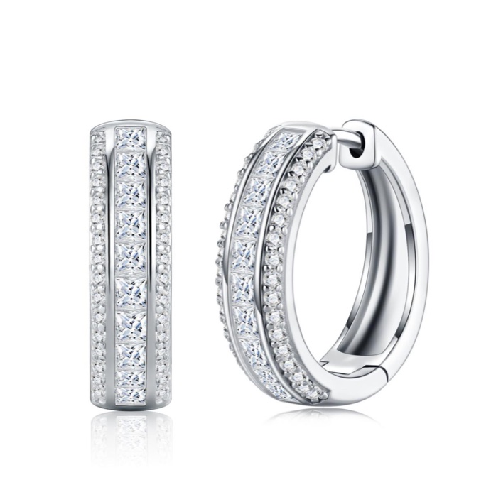 Quinn Pavé Huggie Earrings