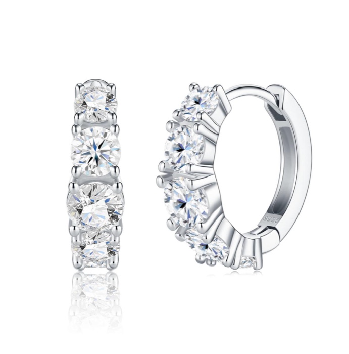 Margaux Cluster Huggie Earrings