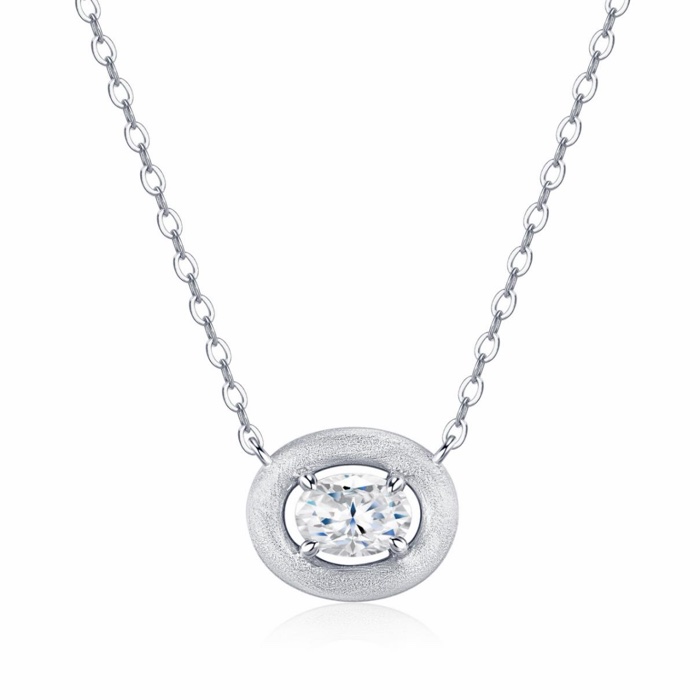 Quintana Oval Bezel Necklace