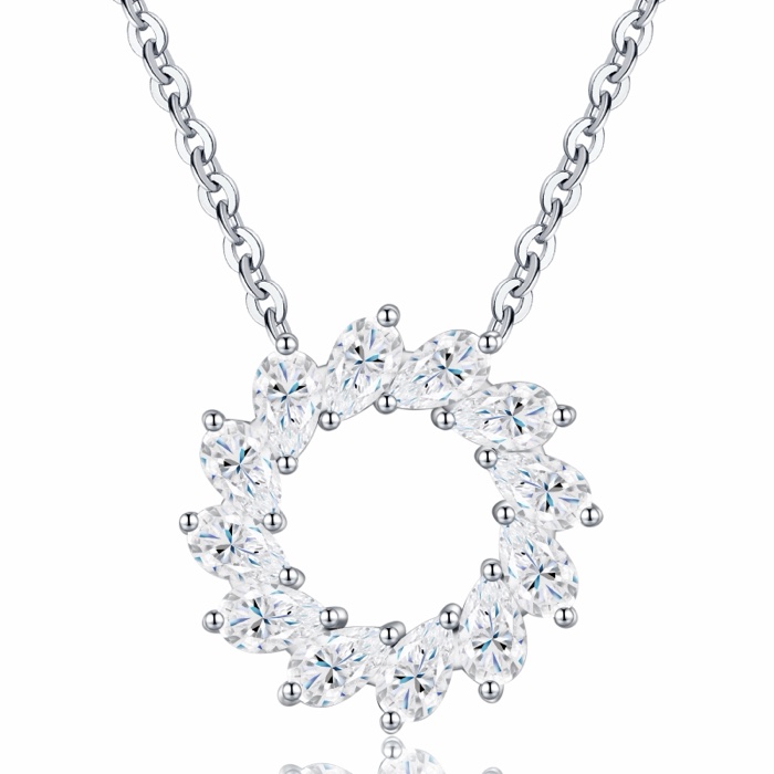 Tourmaline Circle Wreath Necklace