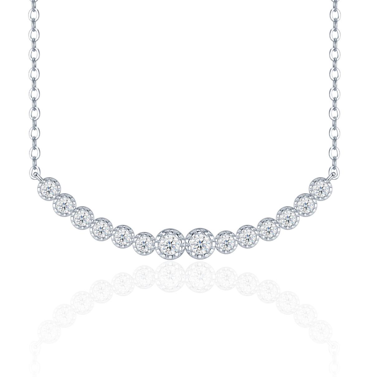 Jacaranda Graduated Bezel Necklace