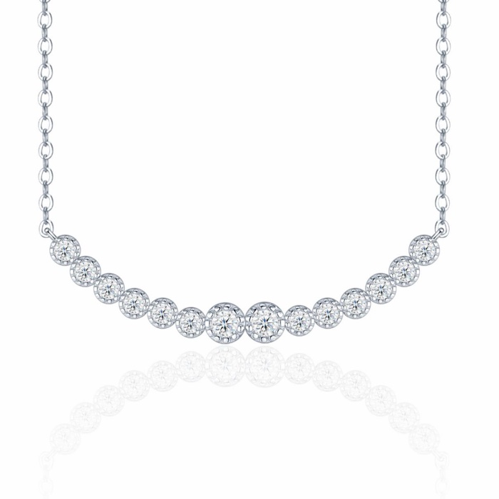 Jacaranda Graduated Bezel Necklace