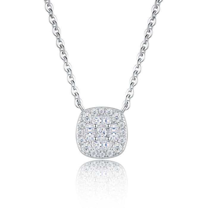 Halle Cushion Pavé Necklace