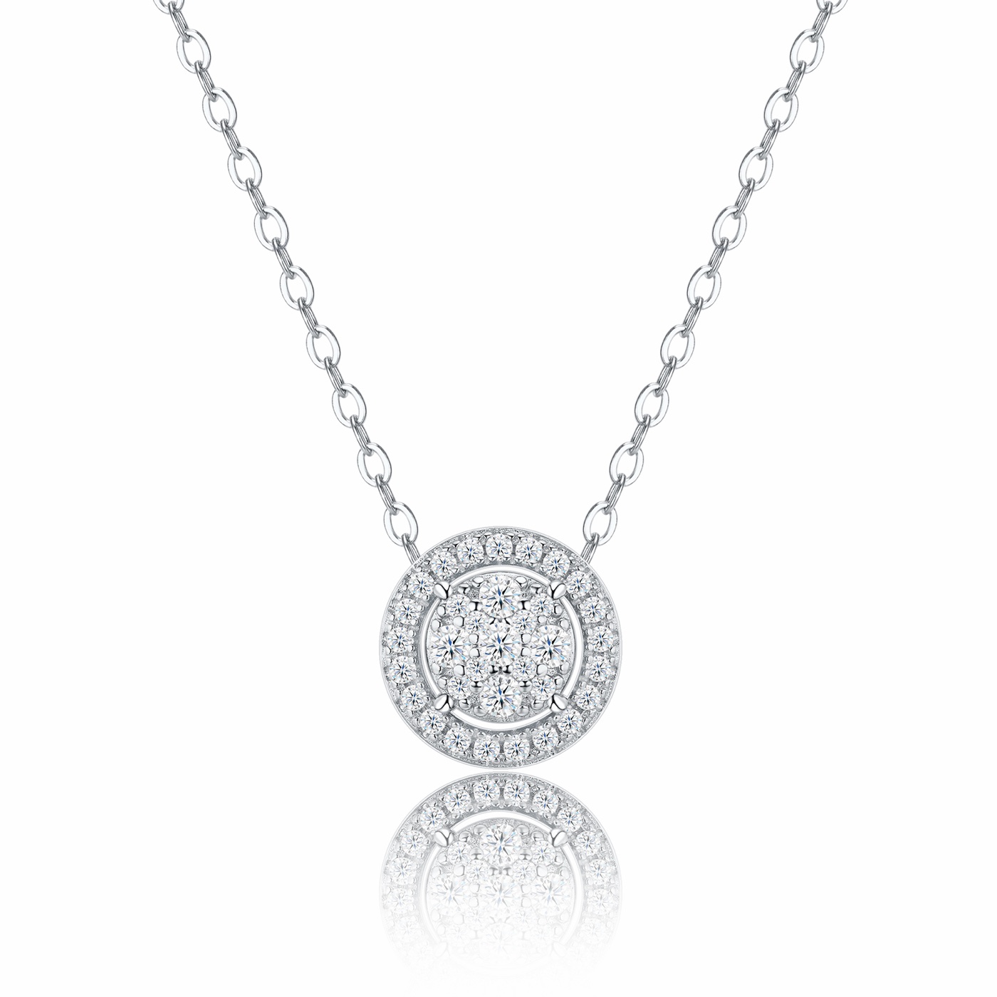 Wrenna Pavé Disc Necklace