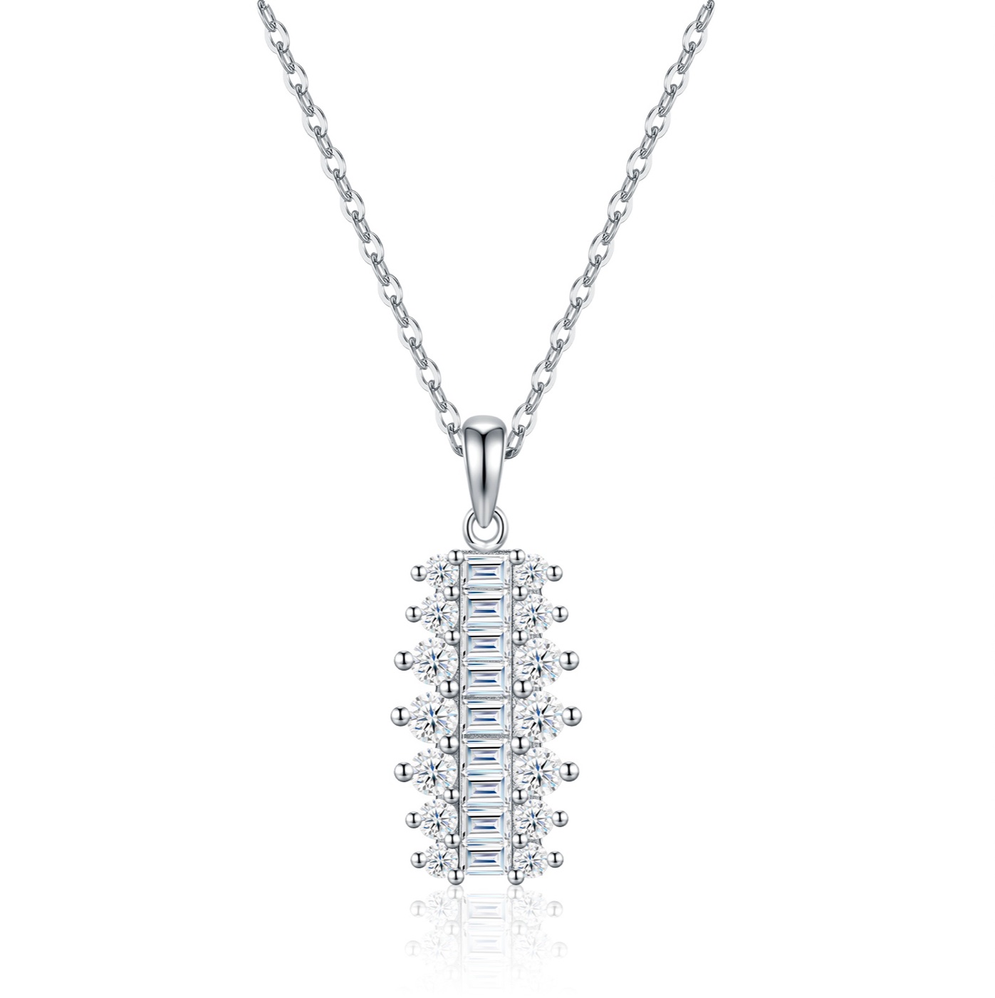 Helene Baguette Bar Necklace