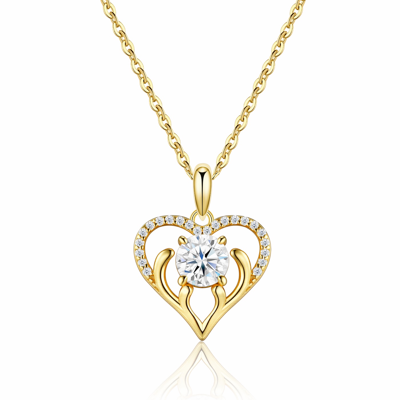 Iris Heart Necklace