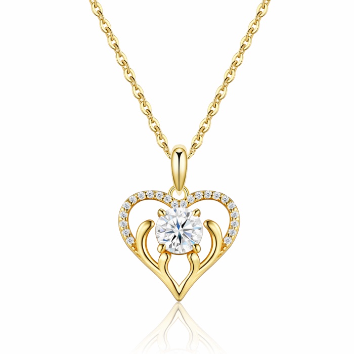 Iris Heart Necklace