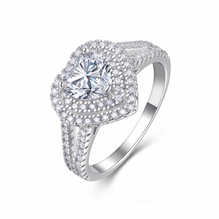 Elara Split Shank Halo Ring