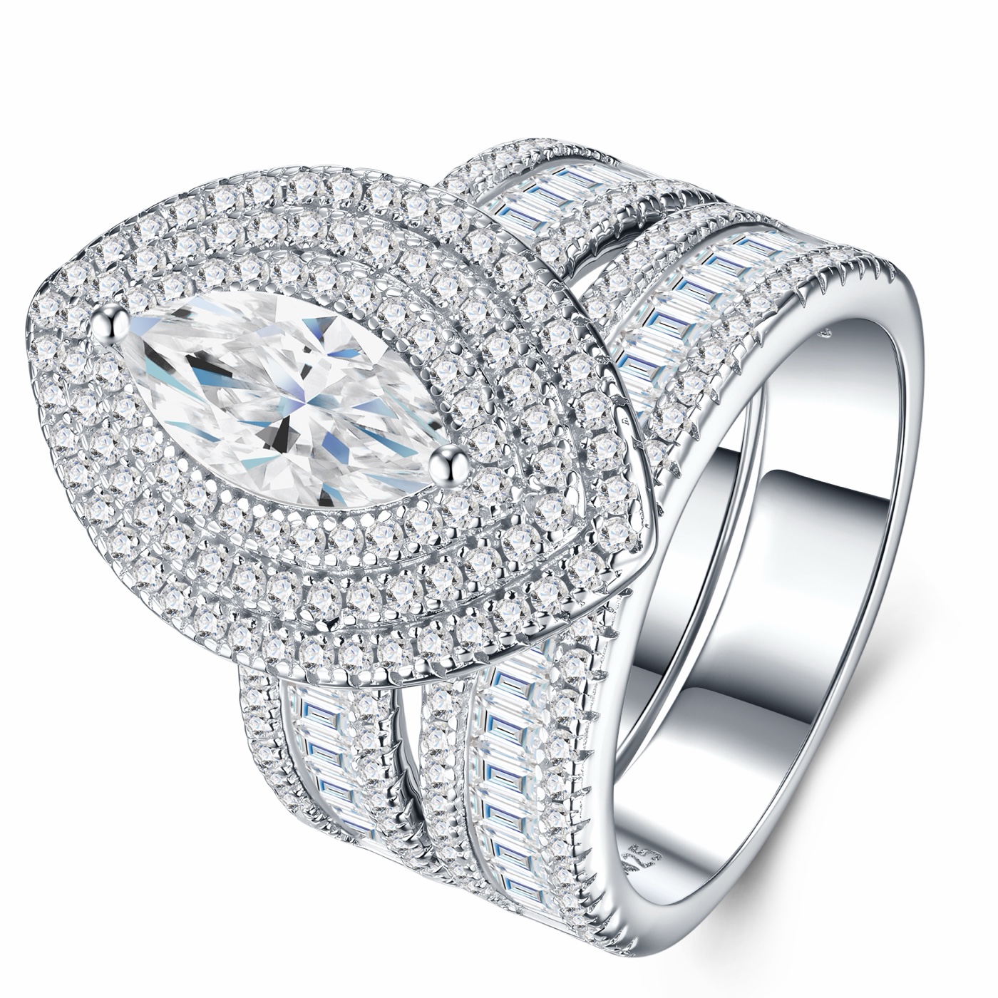 Vela Marquise Halo Ring