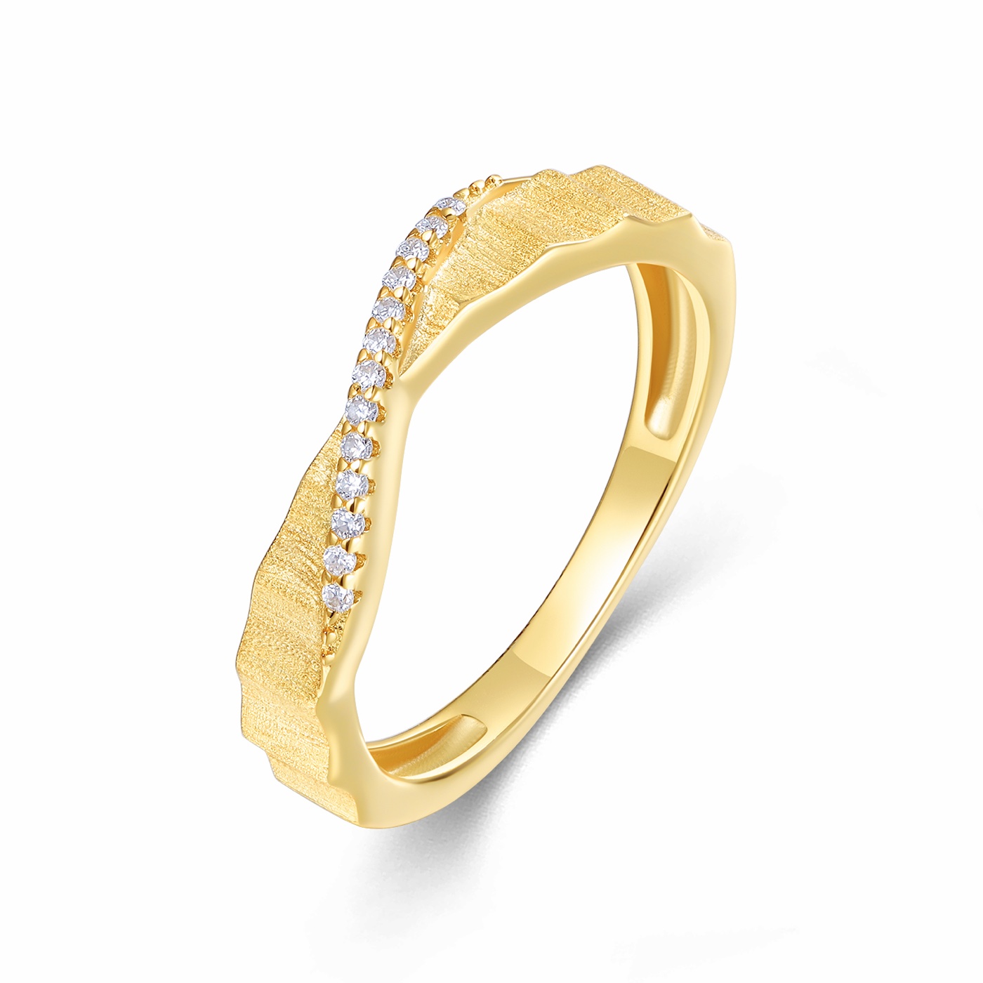 Xanthe Textured Band Ring