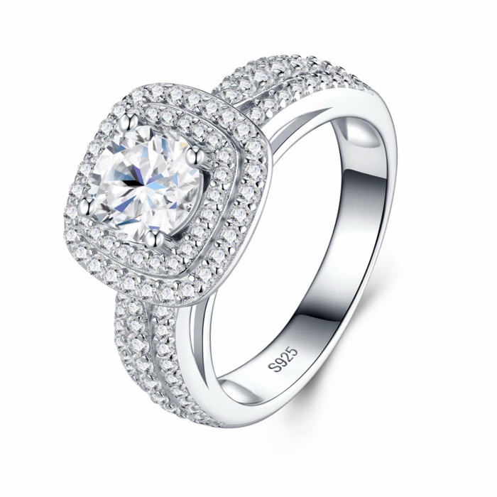 Cassia Cushion Halo Ring