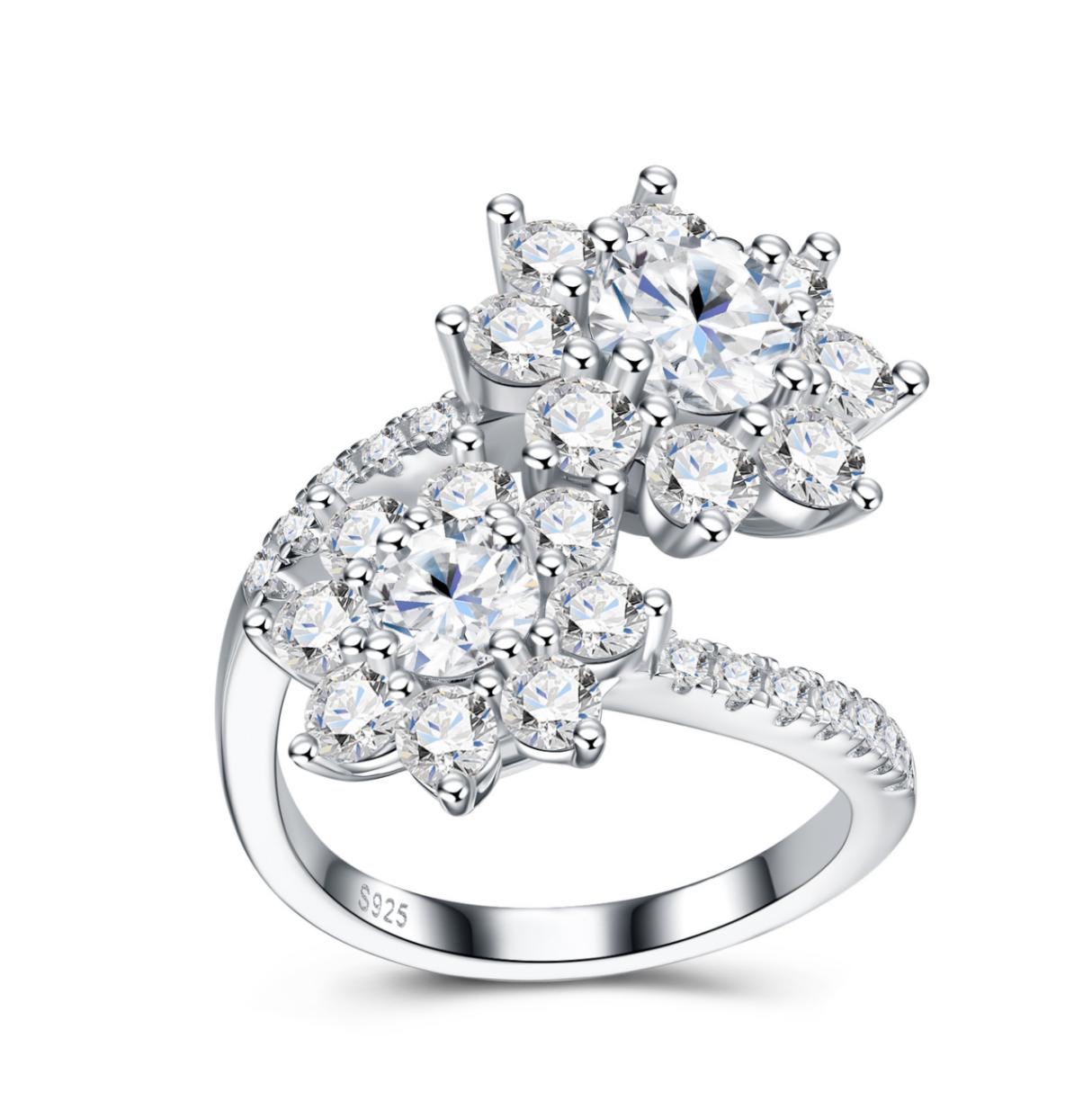 Greer Flower Bypass Ring
